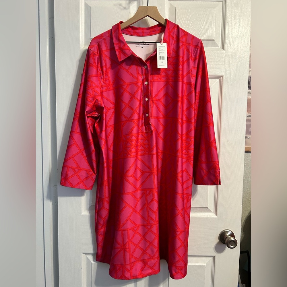 Vineyard Vine Bamboo Margo Short Dress NWT 2X - Picture 2 of 6